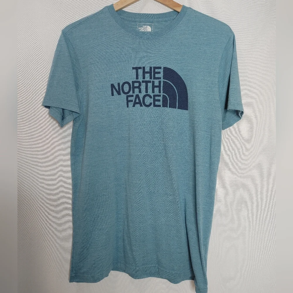 The North Face Graphic Tee Slim Fit Blue Short Sleeve Cotton‎ Blend Medium M